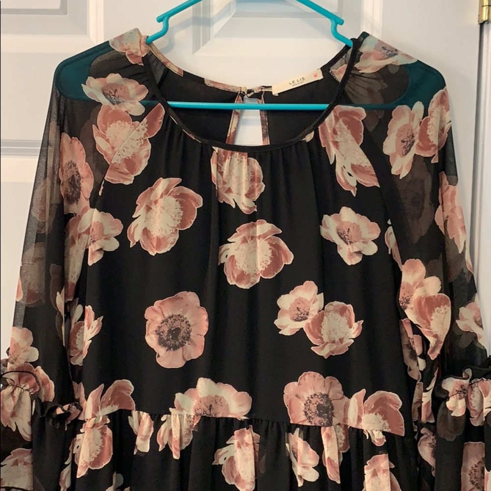 Le Lis Floral dress, size medium.